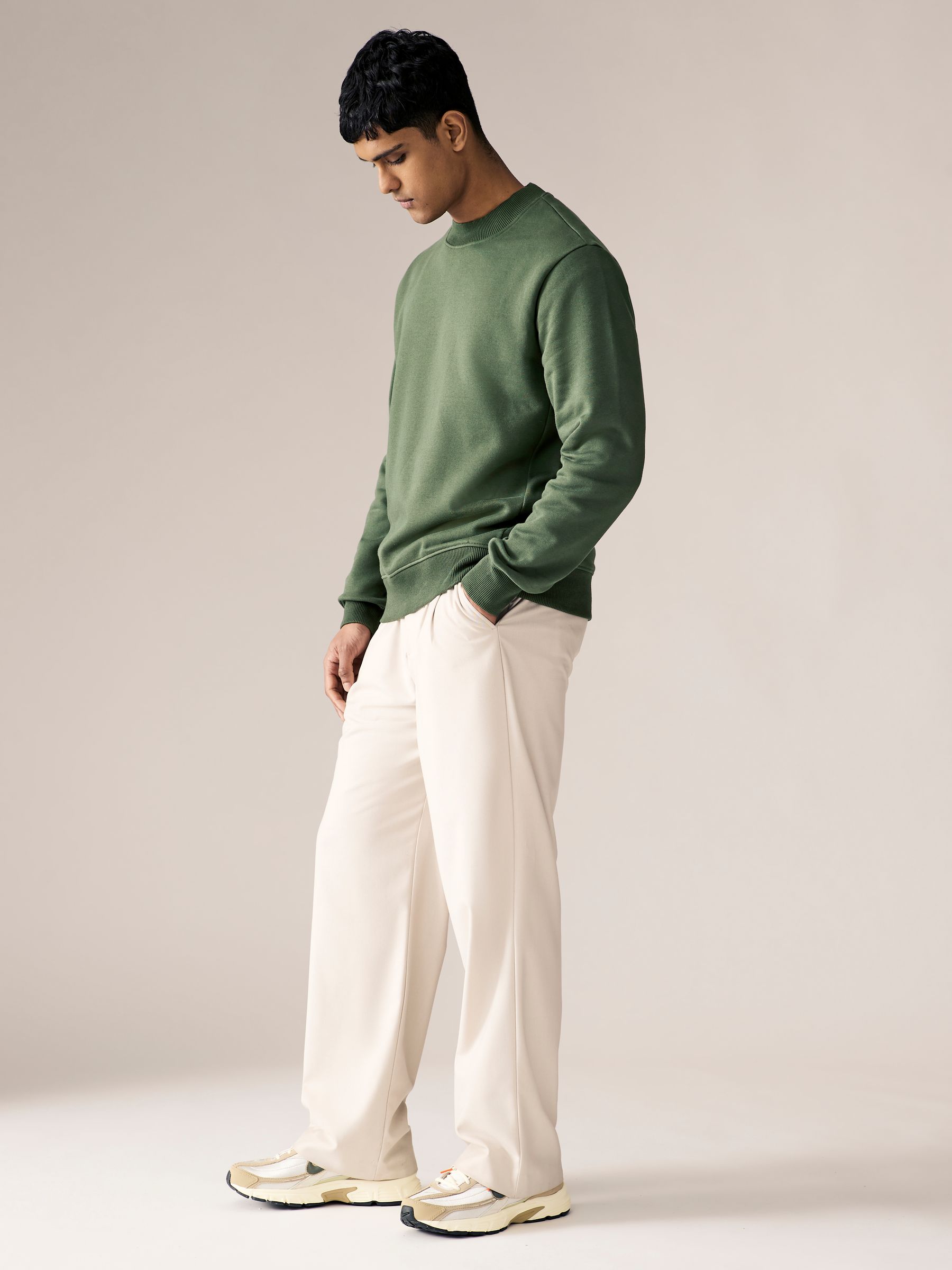 Buy Navy Blue/Khaki Green Crew Sweatshirts 2 Pack from Next USA