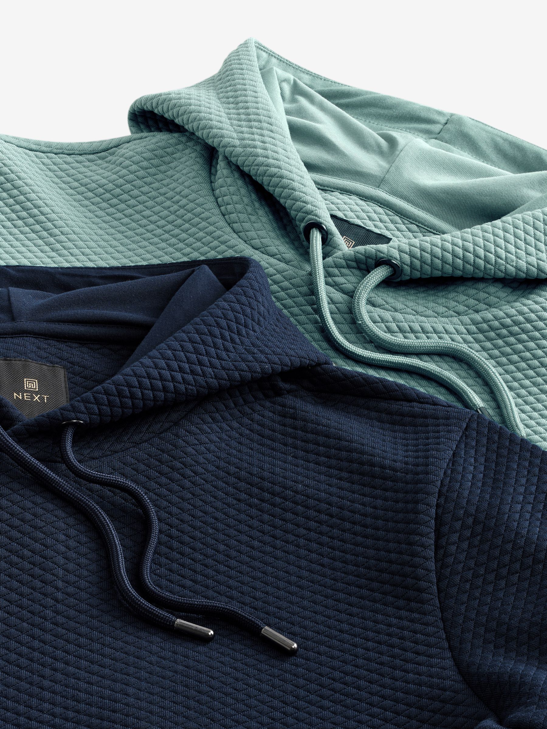 Buy Navy Blue/Khaki Green Diamond Hoodies 2 Pack from Next USA
