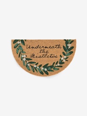 Green Christmas Mistletoe Round Doormat - Image 4 of 7