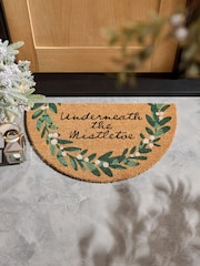 Green Christmas Mistletoe Round Doormat - Image 5 of 7