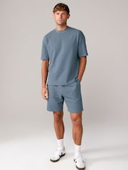 Stone/Blue/Green Textured Coord 100% Cotton T-Shirt And Shorts Set 3 Pack - Image 2 of 10