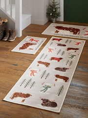 Natural Washable Christmas Hamish The Highland Cow Doormat - Image 3 of 4
