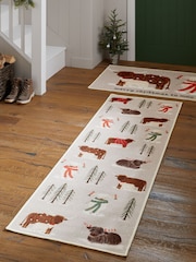 Natural Washable Christmas Hamish The Highland Cow Doormat - Image 4 of 4