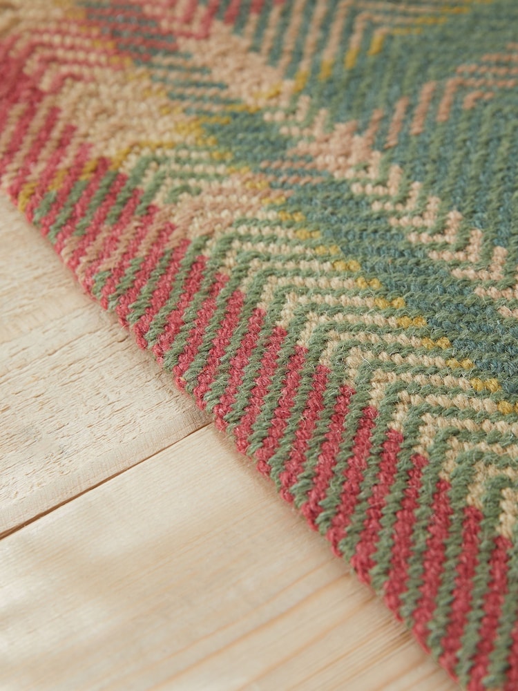 Green Barton Check Doormat - Image 2 of 4