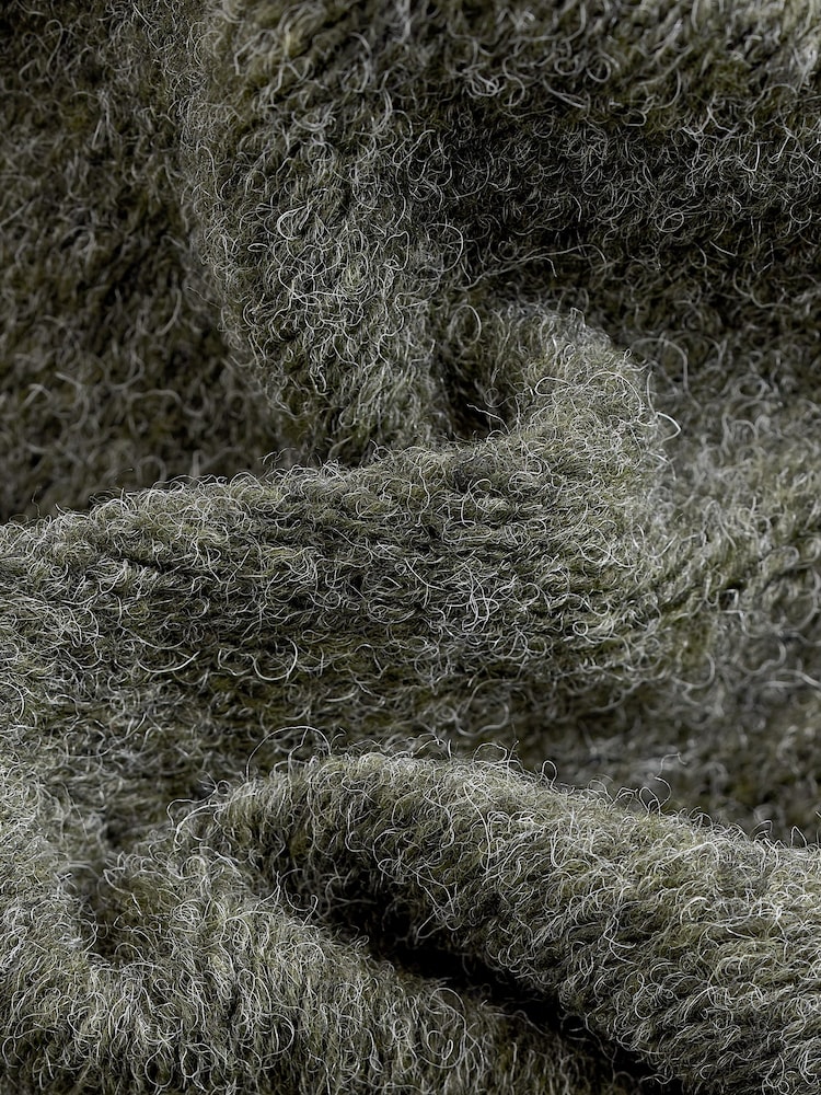 Vert kaki - Gilet en laine Blend - Image 6 of 7