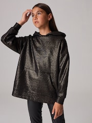 smALLSAINTS Black/Gold Girls Tierra Logo Etienne Hoodie - Image 1 of 11
