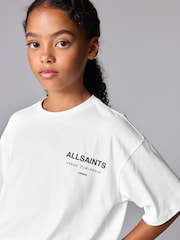 Белый/Шпилька - smALLSAINTS Oversized Girls Underground Crew T-Shirt - Image 3 of 7