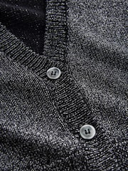 smALLSAINTS Silver Girls Lyra Glitter Knitted Cardigan - Image 8 of 9