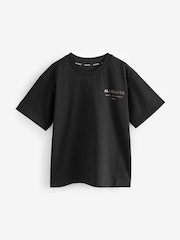 smALLSAINTS Black/Metallic Oversized Girls Underground Crew T-Shirt - Image 4 of 7