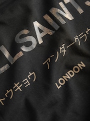 smALLSAINTS Black/Metallic Oversized Girls Underground Crew T-Shirt - Image 6 of 7