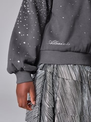 smALLSAINTS Scatter Diamante Embellished Girls Crew Sweatshirt - Bild 6 von 11