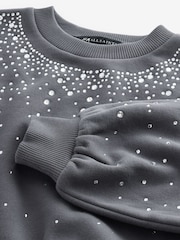 smALLSAINTS Scatter Diamante Embellished Girls Crew Sweatshirt - Bild 9 von 11