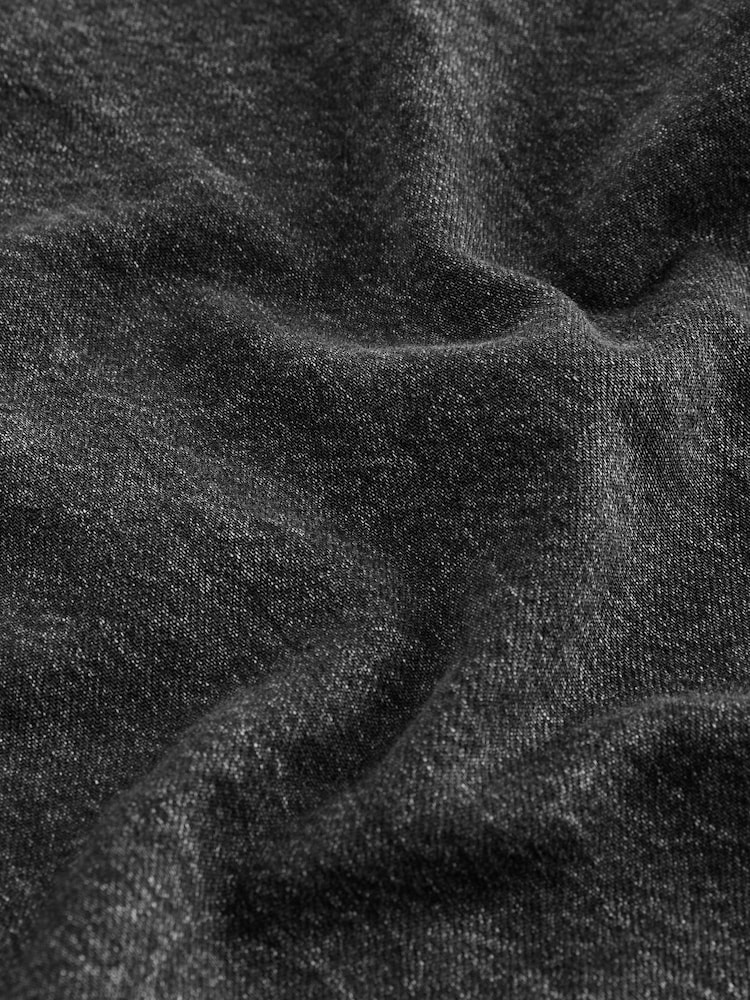 Washed Black 100% Cotton Short Sleeve Denim T-Shirt Dress - Image 7 of 7
