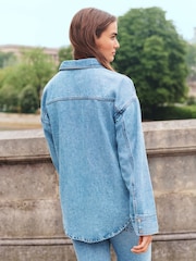 Dark Blue Seam Front Denim Shirt - Image 4 of 7