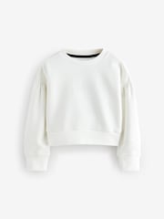 smALLSAINTS Chalk White Girls Pearl Embellished Crew Sweatshirt - Image 5 of 8