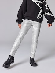 smALLSAINTS Silver Girls Suri Biker Jeans - Image 1 of 10