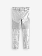 smALLSAINTS Silver Girls Suri Biker Jeans - Image 5 of 10