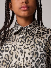 smALLSAINTS Leopard Print Girls Jemi Shirt And Trousers Set - Image 4 of 10