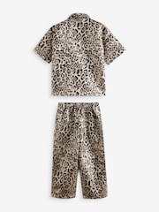 smALLSAINTS Leopard Print Girls Jemi Shirt And Trousers Set - Image 8 of 10