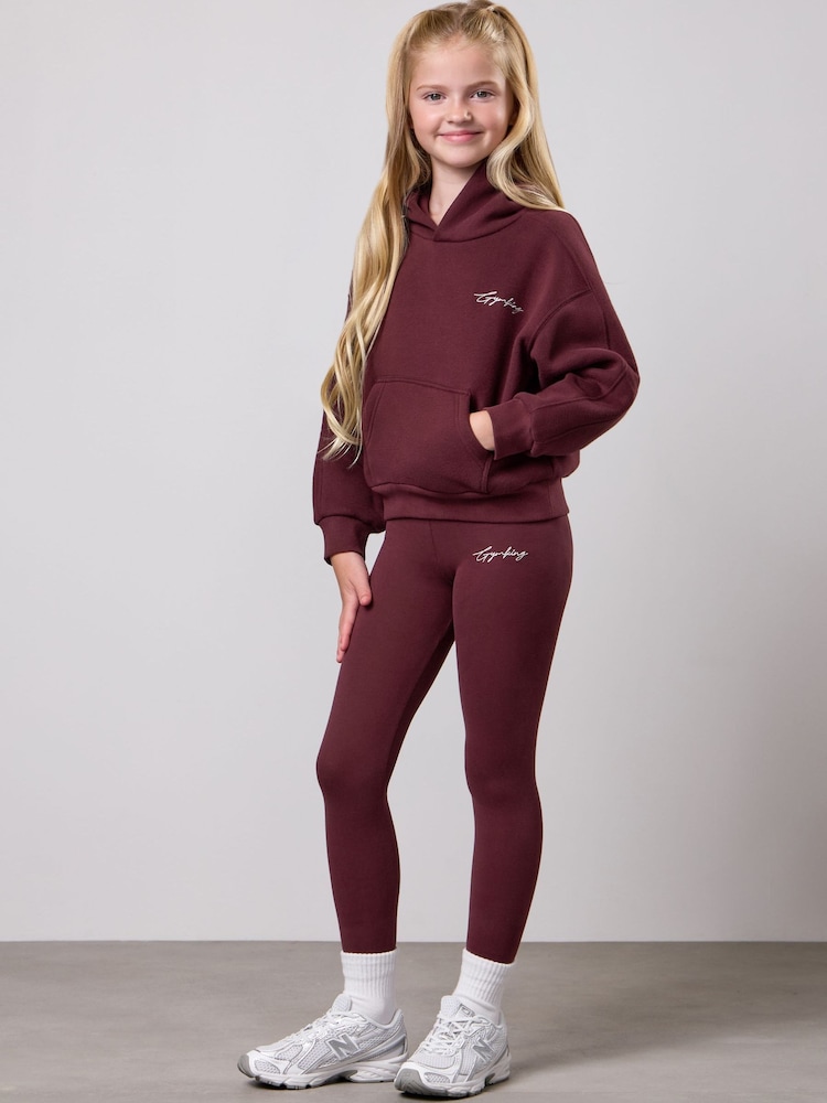Gym King Purple Inspire Jersey Leggings - Image 1 of 4 Gym King Purple Inspire Jersey Leggings - Image 1 of 4
