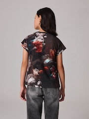 smALLSAINTS Multi/Rosalie Girls Anna Graphic Crew 100% Cotton T-Shirt - Image 2 of 8