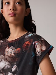 smALLSAINTS Multi/Rosalie Girls Anna Graphic Crew 100% Cotton T-Shirt - Image 4 of 8