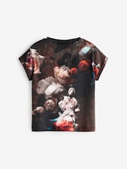 smALLSAINTS Multi/Rosalie Girls Anna Graphic Crew 100% Cotton T-Shirt - Image 6 of 8