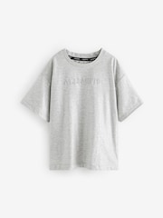 smALLSAINTS Silver Girls Oversized Logo Embroidered Crew T-Shirt - Image 6 of 9