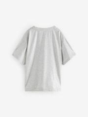 smALLSAINTS Silver Girls Oversized Logo Embroidered Crew T-Shirt - Image 7 of 9