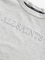 smALLSAINTS Silver Girls Oversized Logo Embroidered Crew T-Shirt - Image 8 of 9