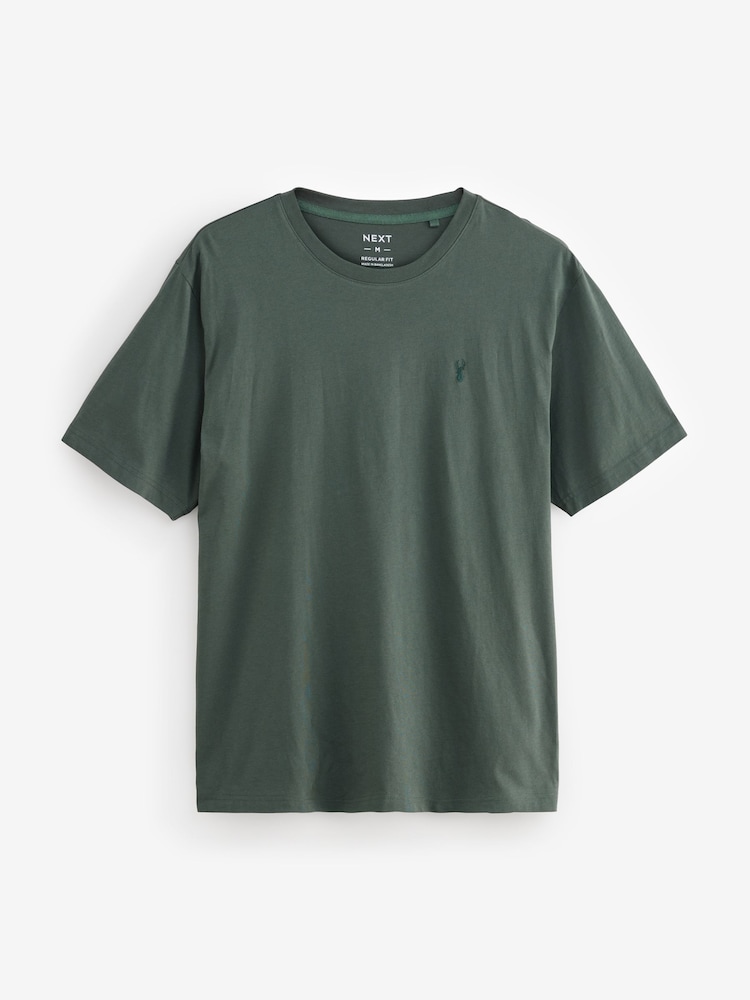 Blauw/groen/naturel/bruin - Normale Pasvorm - Verpakking met 4 T-shirts - Image 10 of 14