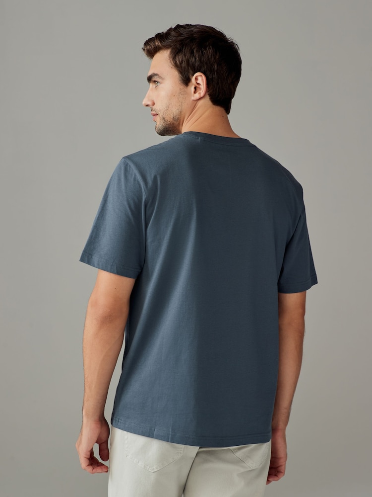 Blauw/groen/naturel/bruin - Normale Pasvorm - Verpakking met 4 T-shirts - Image 3 of 14