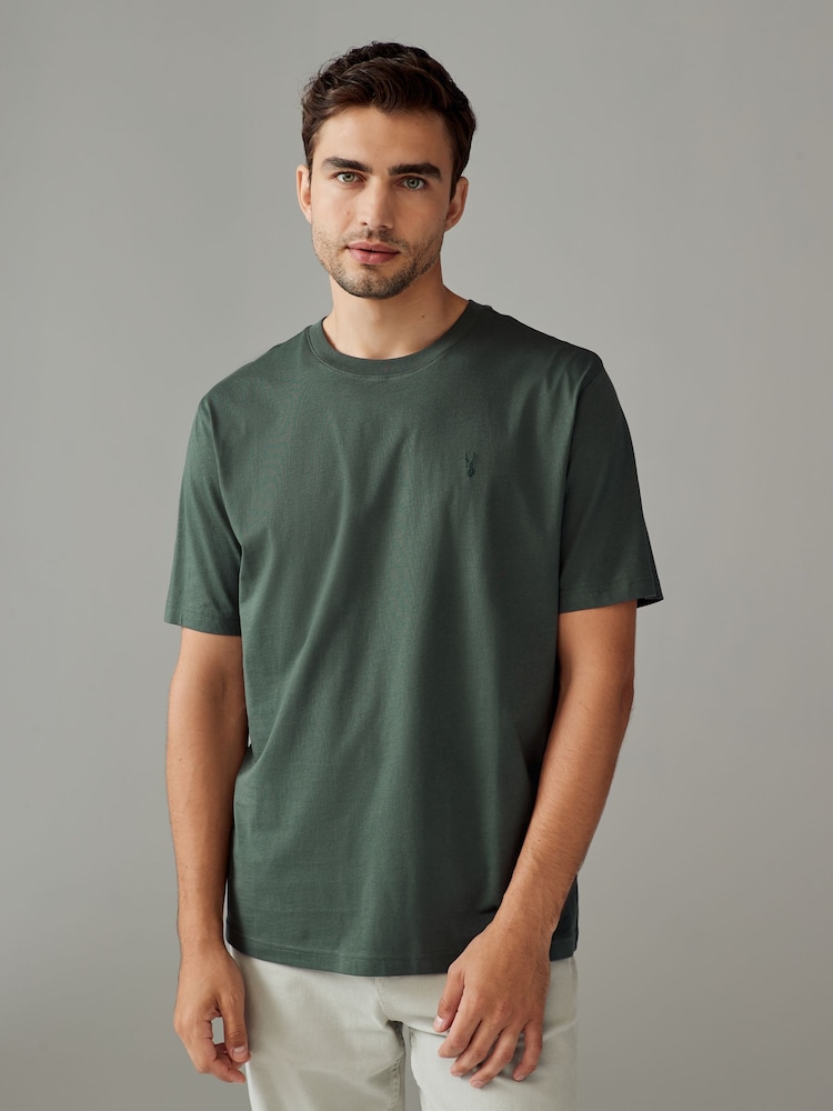 Blauw/groen/naturel/bruin - Normale Pasvorm - Verpakking met 4 T-shirts - Image 6 of 14