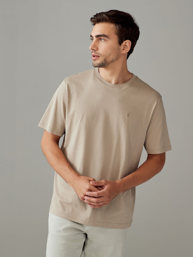 Blauw/groen/naturel/bruin - Normale Pasvorm - Verpakking met 4 T-shirts - Image 7 of 14