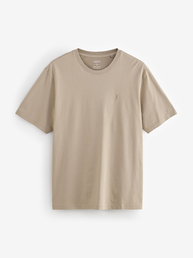 Blauw/groen/naturel/bruin - Normale Pasvorm - Verpakking met 4 T-shirts - Image 9 of 14