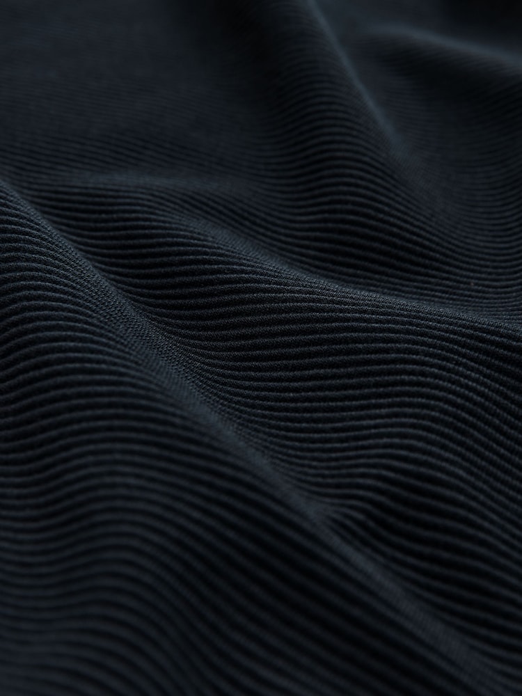 Navy Blue Texture Long Sleeve Mock Layer Jumper - Image 7 of 7