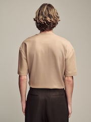 Stone Relaxed Fit Smart Soft Touch Heavyweight T-Shirt - Image 4 of 7