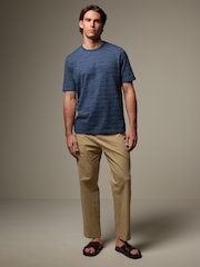 Navy Texture Single Short Sleeve Marl T-Shirt - Image 2 of 7