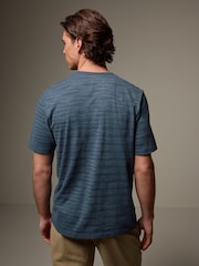 Navy Texture Single Short Sleeve Marl T-Shirt - Image 3 of 7