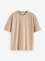 Grey/Khaki Green/Stone Relaxed Fit Heavyweight T-Shirts 3 Pack - Image 12 of 14