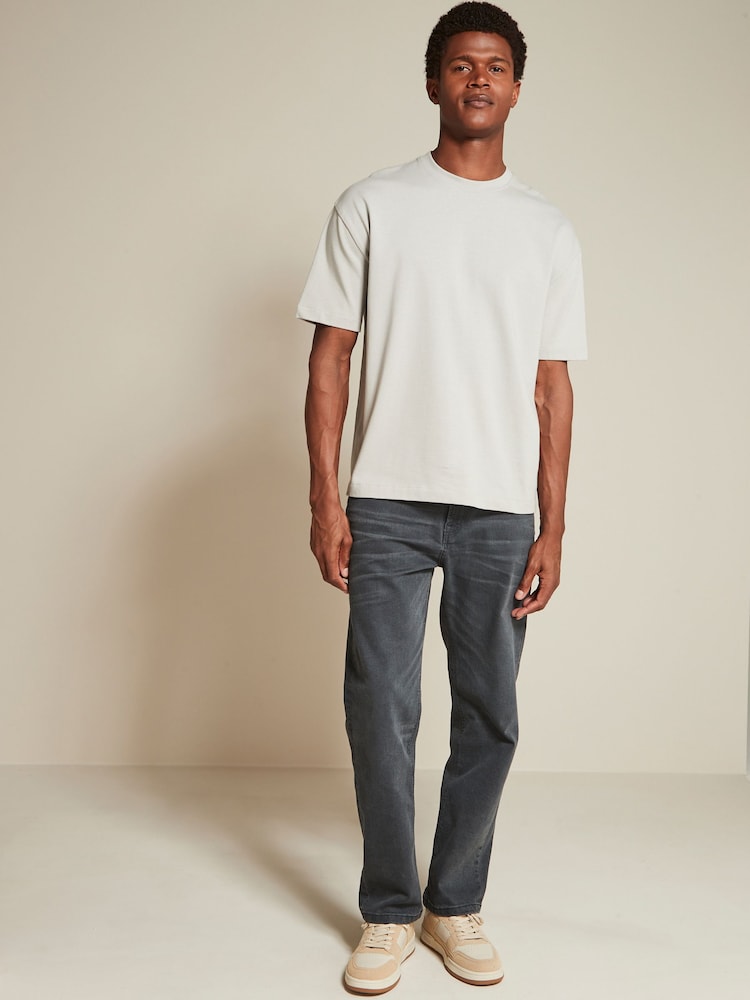 Grey/Khaki Green/Stone Relaxed Fit Heavyweight T-Shirts 3 Pack - Image 8 of 14
