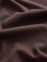 Chocolate Brown Relaxed Fit Heavyweight 100% Cotton T-Shirt - Image 6 of 7