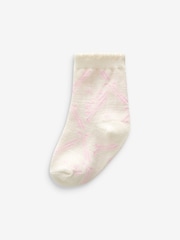 Polo Ralph Lauren Pink Baby Bear 100% Cotton Socks 3 Pack - Image 4 of 6