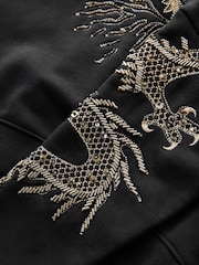 smALLSAINTS Black Girls Dragon Embellished Crew Sweatshirt - Image 9 of 9