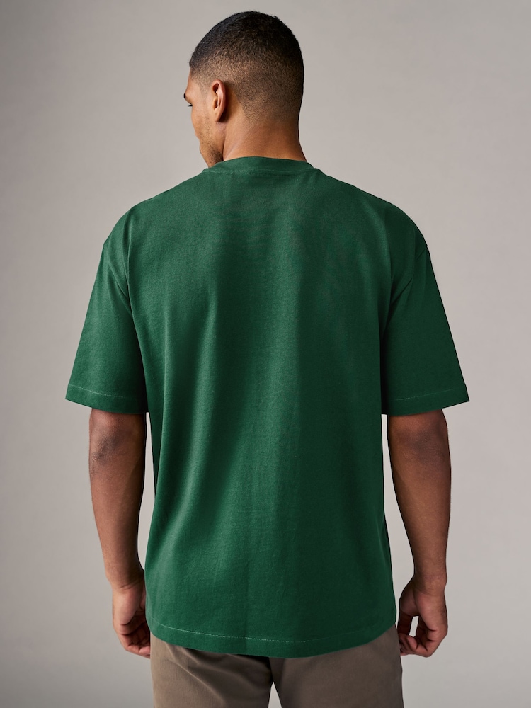vert foncé - Coupe ample - T-shirt épais - Image 3 of 7