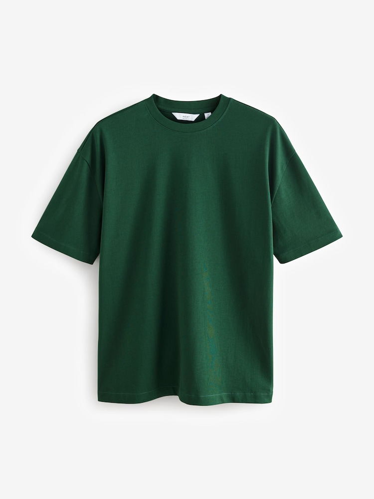 vert foncé - Coupe ample - T-shirt épais - Image 5 of 7