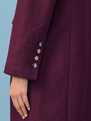 Berry Red Revere Collar Coat - Image 6 of 9