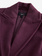 Berry Red Revere Collar Coat - Image 8 of 9