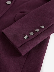 Berry Red Revere Collar Coat - Image 9 of 9