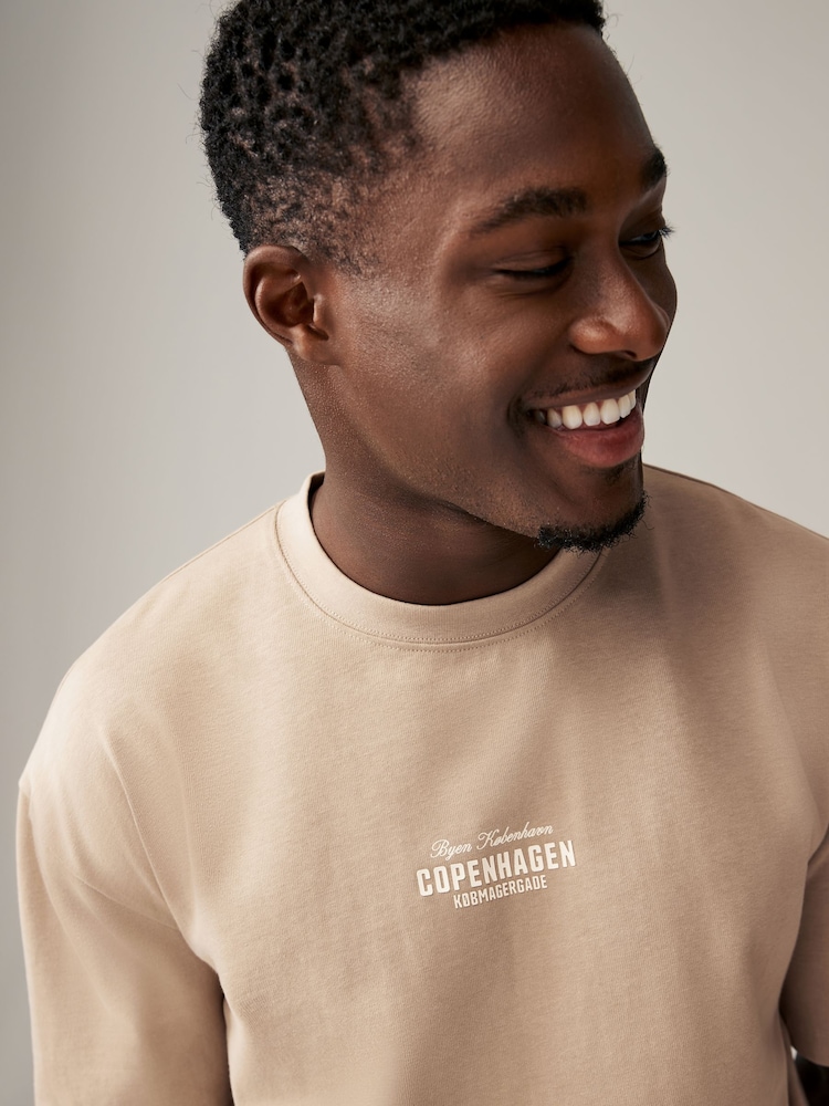 Stone Copenhagen Relaxed Fit Print Heavyweight T-Shirt - Image 5 of 9